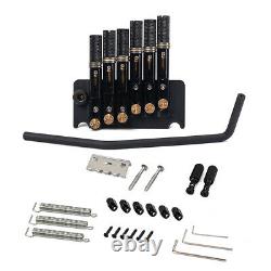 1 Set 6 Strings Headless Guitar Fanned Fret Tailpiece Tremolo Bridge Black