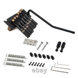 1 Set 6 Strings Headless Guitar Fanned Fret Tailpiece Tremolo Bridge Black