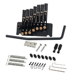 1 Set 7 Strings Headless Guitar Fanned Fret Tailpiece Tremolo Bridge Black