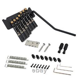 1 Set 7 Strings Headless Guitar Fanned Fret Tailpiece Tremolo Bridge Black