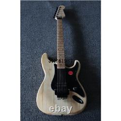 1 Set Unfinished Electric Guitar Basswood Body Maple Neck Black Hardware DIY Kit