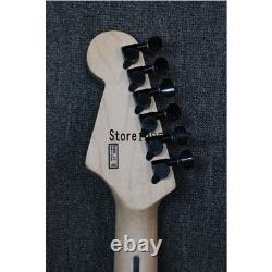 1 Set Unfinished Electric Guitar Basswood Body Maple Neck Black Hardware DIY Kit