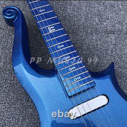 1 Style Electric Guitar Blue Metal Finish SH Pickups Gold Hardware 22 Frets