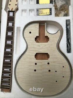 1 set DIY Unfinished Guitar Neck and Body For LP style Guitar kit