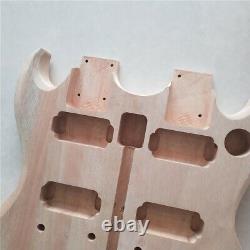1 set DIY unfinished Double Guitar Neck and body