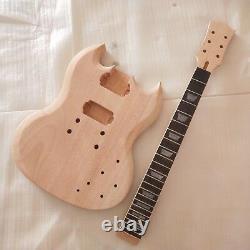 1 set New unfinished Electric Guitar Neck and body for SG style guitar kits