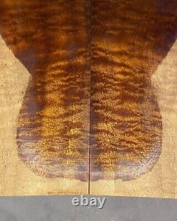 1 set Quilted SAPELE Pommele Acoustic Guitar back and sides Luthier Tonewood