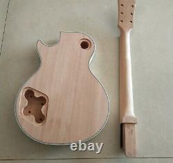 1 set Unfinished Electric Guitar Kit Guitar Neck and Body Mahogany Rosewood part