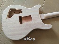 1 set Unfinished electric guitar neck and body for PRS style guitar Kit