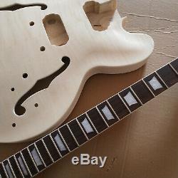 1 set unfinished Guitar Neck and body for ES 335 style guitar kit