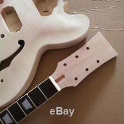 1 set unfinished Guitar Neck and body for ES 335 style guitar kit