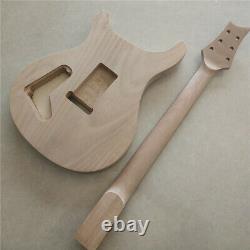 1 set unfinished Guitar Neck and body guitar kit ebony fingerboard