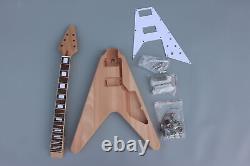 1Set Electric Guitar Kit 22 Fret Guitar Neck Rosewood Fretboard Guitar Body DIY