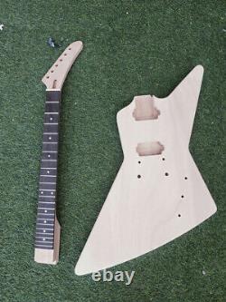 1Set Guitar Guitar neck 22 Fret Guitar Body Banana Head Dot Inlay Set in Kit DIY