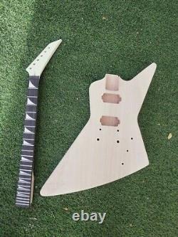 1Set Guitar Guitar neck 22 Fret Guitar Body Banana Head Dot Inlay Set in Kit DIY