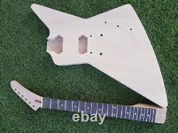 1Set Guitar Guitar neck 22 Fret Guitar Body Banana Head Dot Inlay Set in Kit DIY