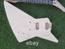 1Set Guitar Guitar neck 22 Fret Guitar Body Banana Head Dot Inlay Set in Kit DIY