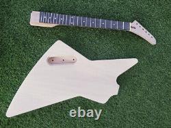 1Set Guitar Guitar neck 22 Fret Guitar Body Banana Head Dot Inlay Set in Kit DIY