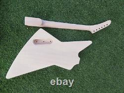 1Set Guitar Guitar neck 22 Fret Guitar Body Banana Head Dot Inlay Set in Kit DIY