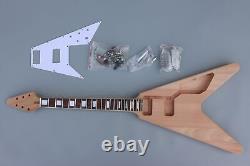 1Set Guitar Kit Guitar Body Rosewood Fretboard 24fret Guitar Neck 25.5inch Block