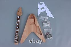 1Set Guitar Kit Guitar Body Rosewood Fretboard 24fret Guitar Neck 25.5inch Block