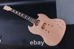 1Set Guitar Kit Guitar Neck 22Fret SG Set in Heel 24.75inch Scale Mahogany wood