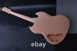 1Set Guitar Kit Guitar Neck 22Fret SG Set in Heel 24.75inch Scale Mahogany wood