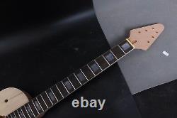 1Set Guitar Kit Guitar Neck 22fret 24.75inch Set In heel Flying Head Guitar Body