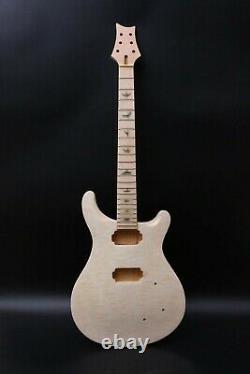 1Set Guitar Kit Guitar neck 22fret Guitar Body quilted Maple Set in Heel DIY
