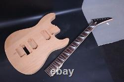 1Set Unfinished Mahogany Guitar Body+Guitar Neck 24Fret 25.5inch