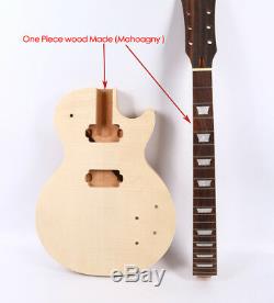 1set Electric Guitar Kit DIY guitar Neck Guitar Body One piece wood Guitar Parts