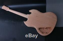 1set Electric Guitar Kit Guitar Neck Body 22Fret 24.75inch SG Electric Guitar