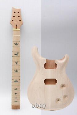 1set Electric Guitar Kit Set 22fret Guitar Neck Guitar Body Maple