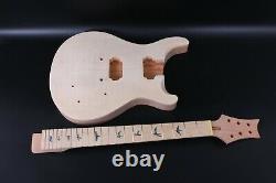 1set Guitar Kit 22fret guitar neck Mahogany Maple Bird Inlay Maple Guitar Body