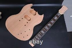1set Guitar Kit DIY Guitar neck 22fret 24.75in Guitar Body SG Mahogany Rosewood