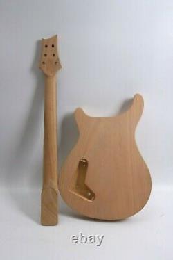 1set Guitar Kit Guitar Neck 22Fret Semi hollow Guitar Body Maple Rosewood