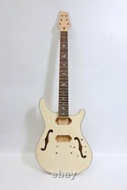 1set Guitar Kit Guitar Neck 22Fret Semi-hollow Guitar Body Maple with Binding