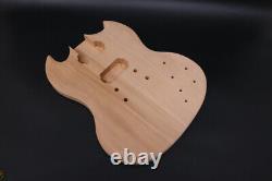 1set Guitar Kit Guitar Neck 22fret Guitar Body Unfinished Mahogany Wood SG Style