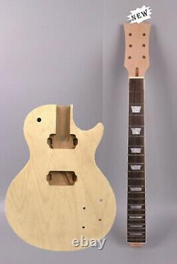 1set Guitar Kit Guitar Neck 22fret Maple Guitar Body Mahogany Wood trapezoid