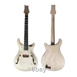 1set Guitar Kit Mahogany Maple Cap Guitar Body 22 Fret Guitar Neck