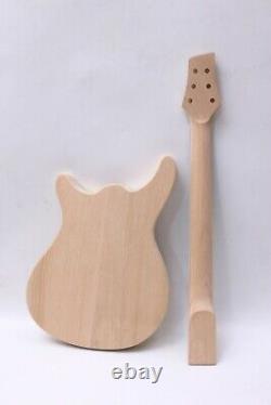 1set guitar Kit Semi hollow Guitar Body Mahogany Guitar Neck 22fret Nice Inlay