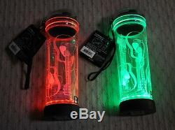 2 New POP LIGHTS Multi-Color 3D Light Up Water BOTTLE Set 22 oz Acoustic GUITARS