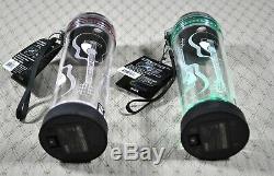 2 New POP LIGHTS Multi-Color 3D Light Up Water BOTTLE Set 22 oz Acoustic GUITARS