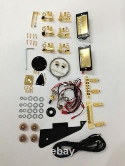 239DIYSG Electric Guitar DIY, No-Solder, Set Neck, Semi-Hollow Body, Golden Hardware