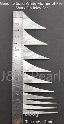 2mm Thick Figured Mother of Pearl Shark Fin Inlay Set for Jackson Style Guitars