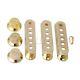 3 Pcs Plastic Electric Guitars Golden Pickup Cover And Black Numbers 1v2t Knobs