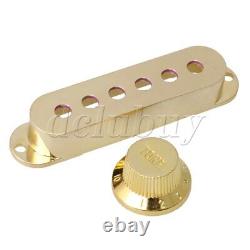 3 Pcs Plastic Electric Guitars Golden Pickup Cover and Black Numbers 1V2T Knobs