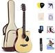 38 In Guitar Acoustic Guitar Beginner Kit Adult Cutaway Acoustic Guitar Guitarra