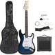 39 Full Size Electric Guitar With Amp Case Accessories Pack For Beginner Blue