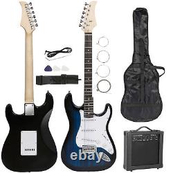 39 Full Size Electric Guitar with Amp Case Accessories Pack for Beginner Blue